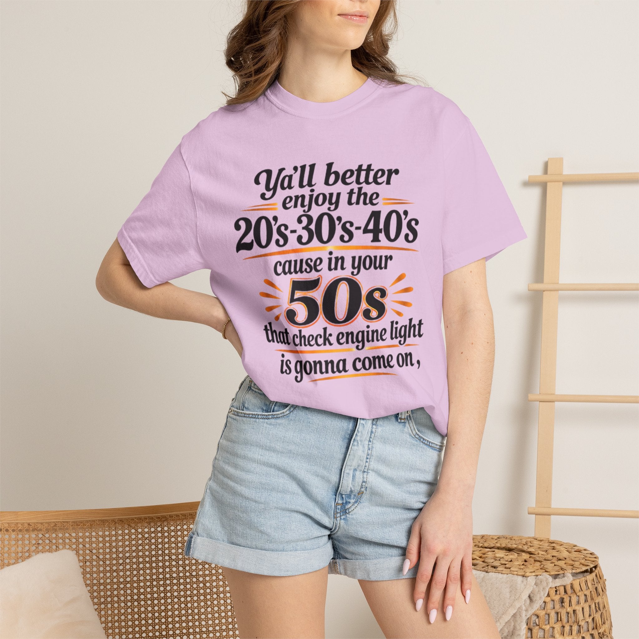 Funny Check Engine Light 50s Retirement T-Shirt