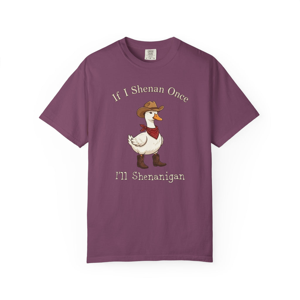If I Shenan Once I ll Shenanigan T Shirt Funny Cowboy Duck Graphic Tee