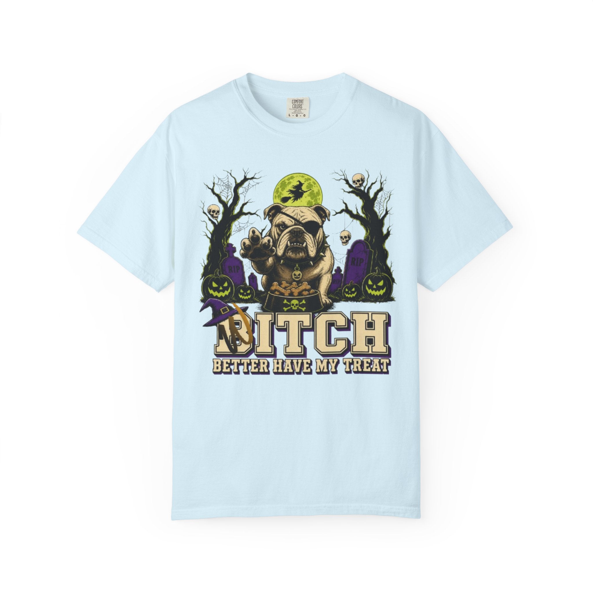 Halloween Bulldog T Shirt Bitch Better Have My Treat Spooky Costume Tee