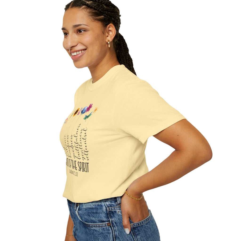 Fruit of the Spirit Floral Tee shirt | Galatians 5:22 Scripture Tee