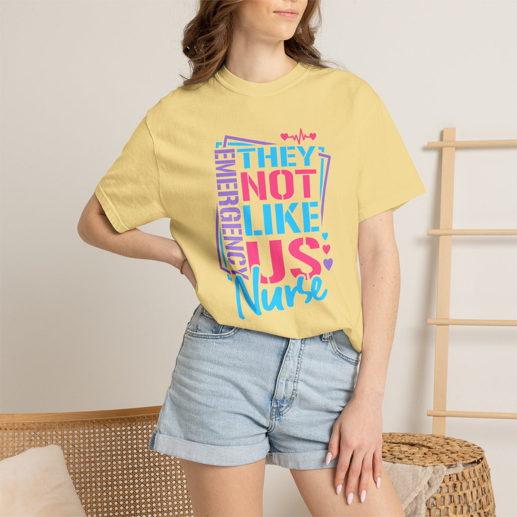 Emergency Nurse Shirt, They Not Like Us Nurse Tee, Funny ER Nurse Gift, Emergency Room Nurse T-Shirt, Healthcare Worker Gift