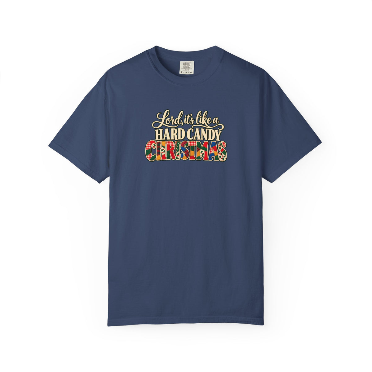 Hard Candy Christmas Shirt, Vintage Patchwork Christmas Tee, Retro Country Holiday Shirt, Coordinating Couple Christmas Shirts