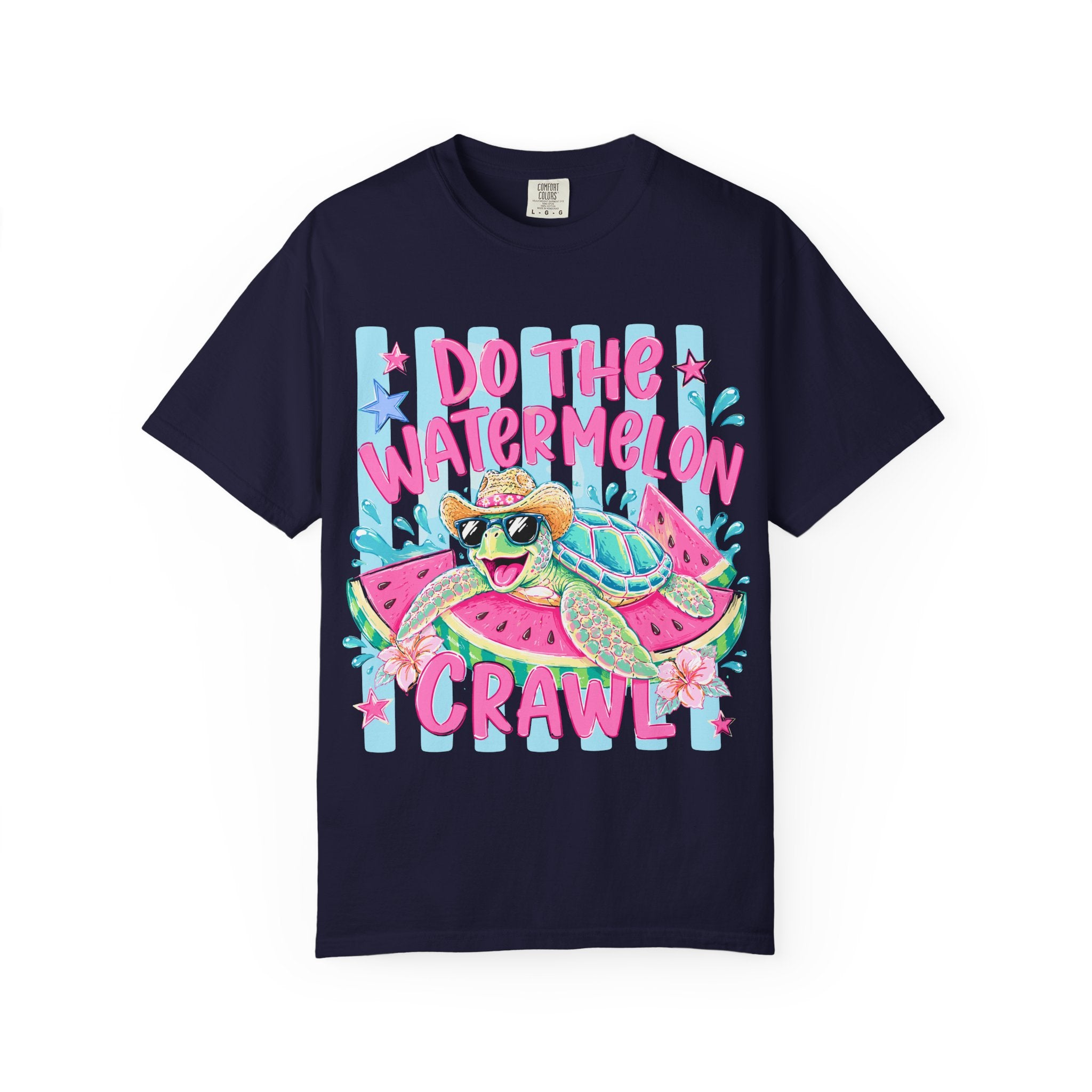 Do The Watermelon Crawl TShirt Cute Turtle Summer Graphic Tee