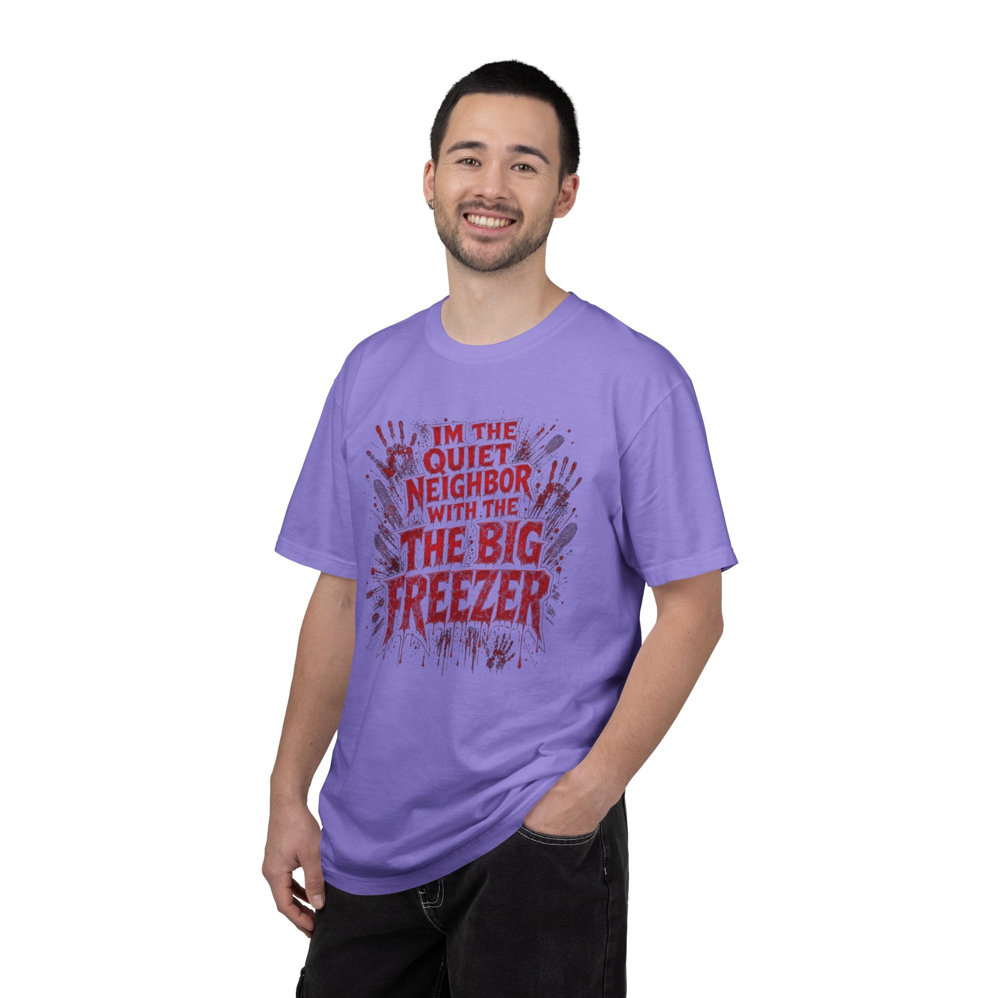 T-Shirt Im the Quiet Neighbor with the Big Freezer Horror Graphic Tee