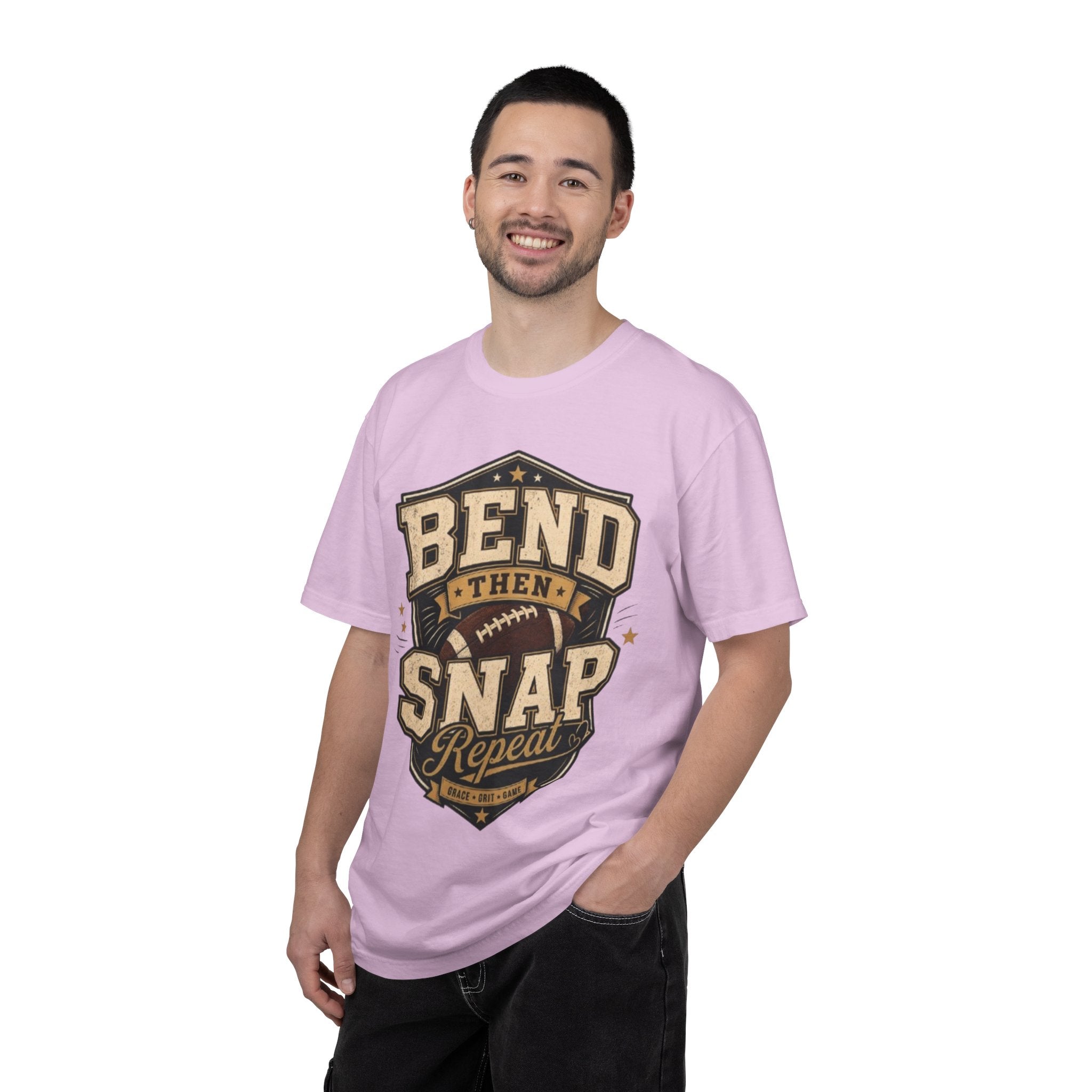 Football Bend Then Snap Repeat Graphic T Shirt Vintage Athletic Tee for Players and Fans