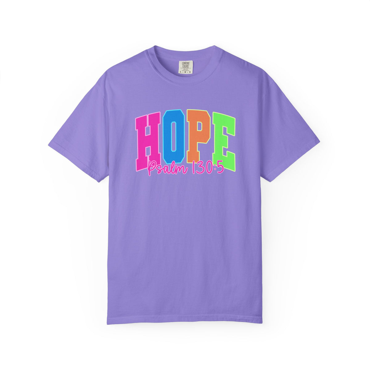 Hope Psalm 130 5 TeeShirt Colorful Christian Faith Tee