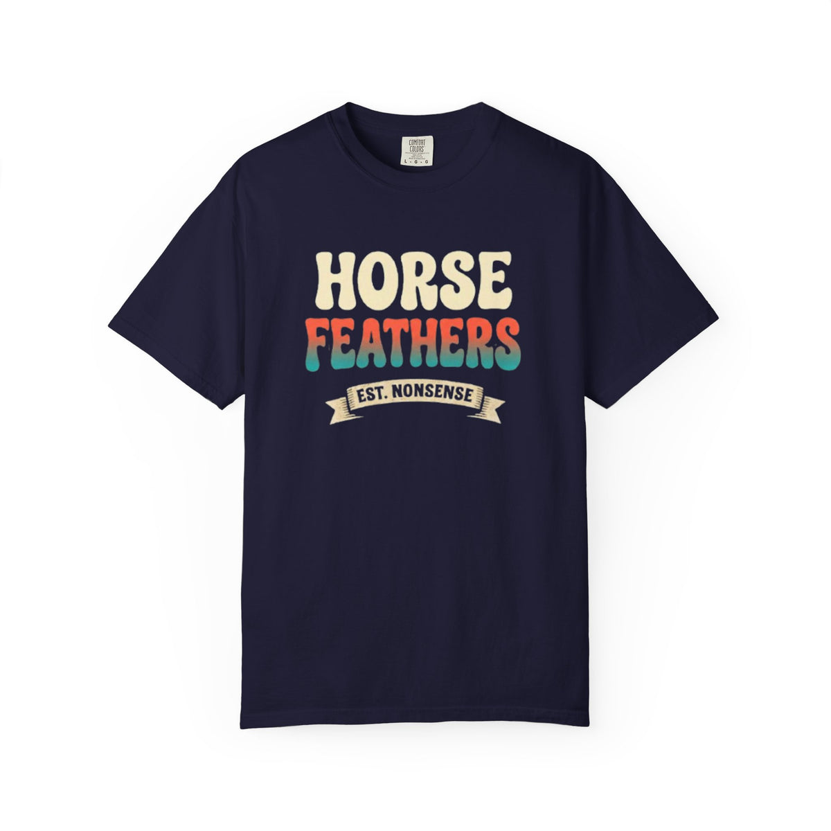 Horse Feathers Graphic T-Shirt Vintage Retro Logo Tee