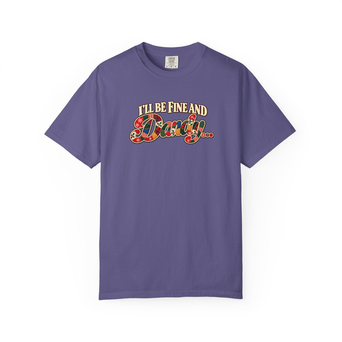 Fine and Dandy Christmas Shirt, Coordinating Couple Christmas Tee, Vintage Patchwork Holiday Shirt, Retro Christmas Graphic Tee