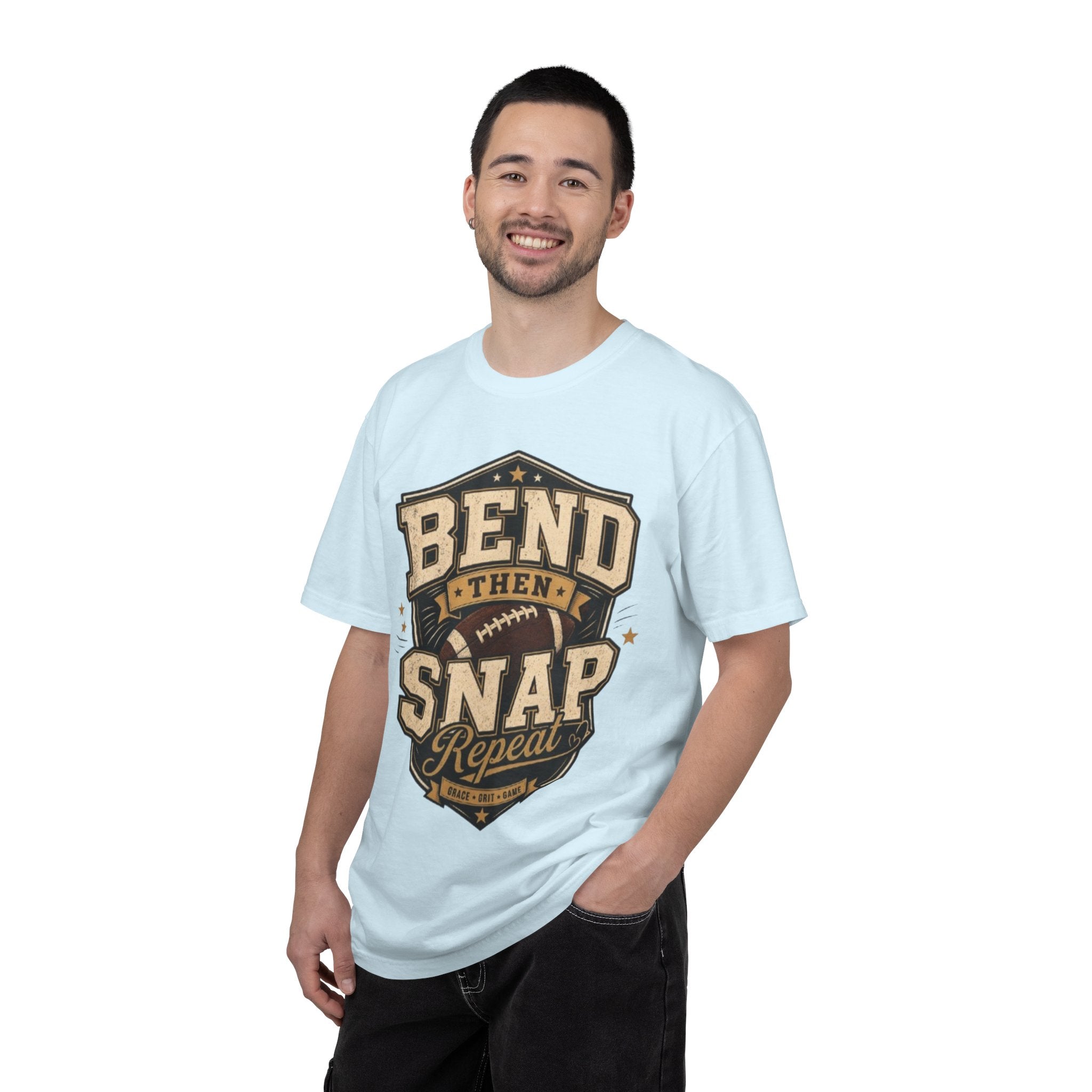 Football Bend Then Snap Repeat Graphic T Shirt Vintage Athletic Tee for Players and Fans