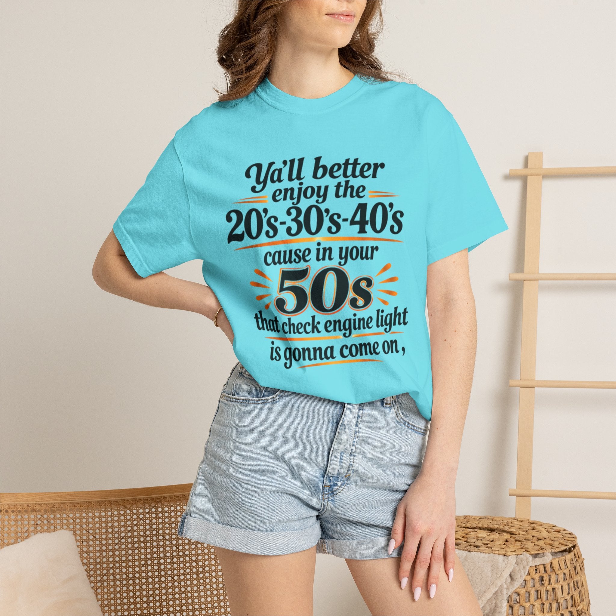 Funny Check Engine Light 50s Retirement T-Shirt