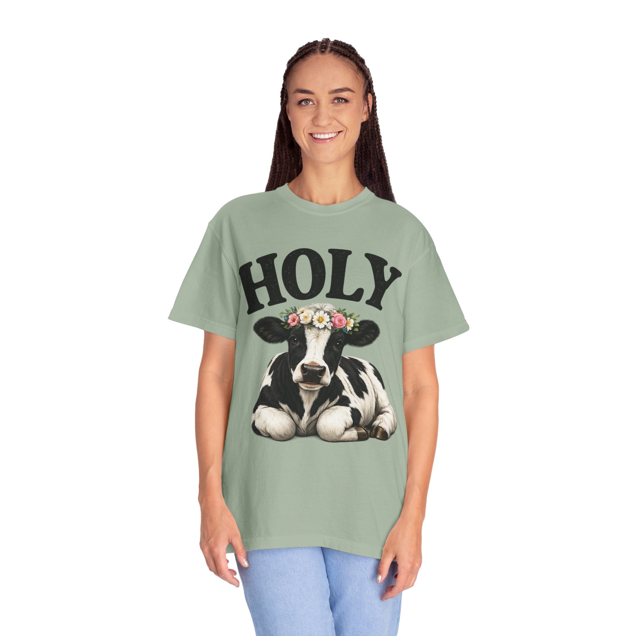 Holy Cow Floral Crown T Shirt