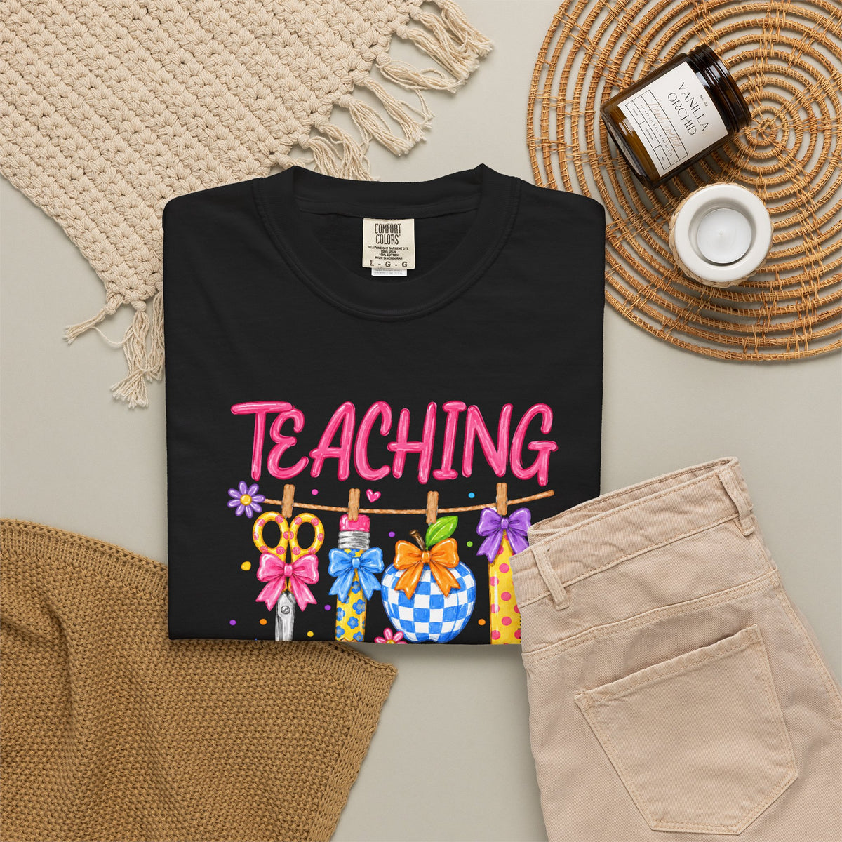 Teaching Hallelujah T Shirt | Teacher Shirt with Floral Clipart and Chalkboard