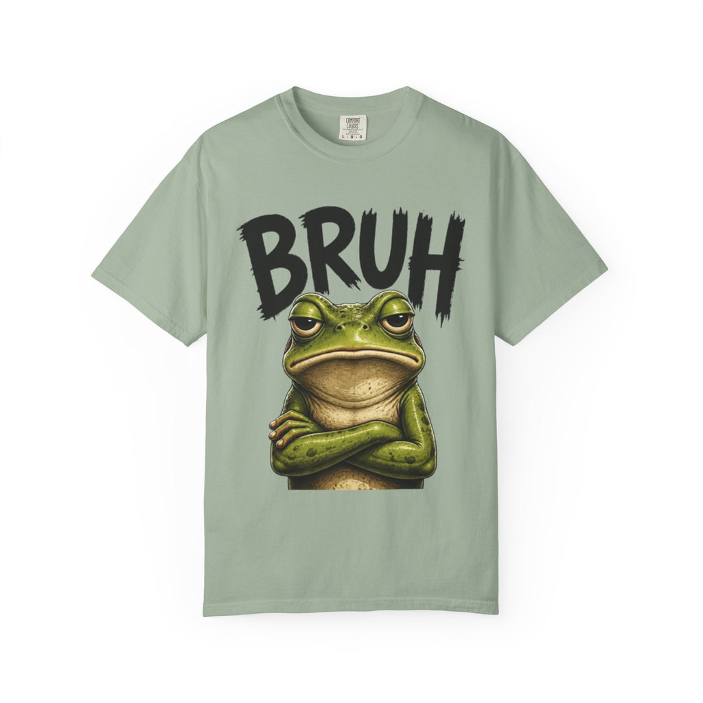 Bruh Frog T-Shirt Funny Grumpy Frog Graphic Tee