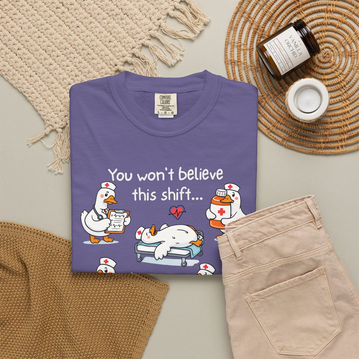 Funny Nurse Shirt, You Won't Believe This Shift Tee, Nurse Goose Shirt, Comfort Colors Nursing Gift, ER Nurse Humor, Healthcare Worker Gift