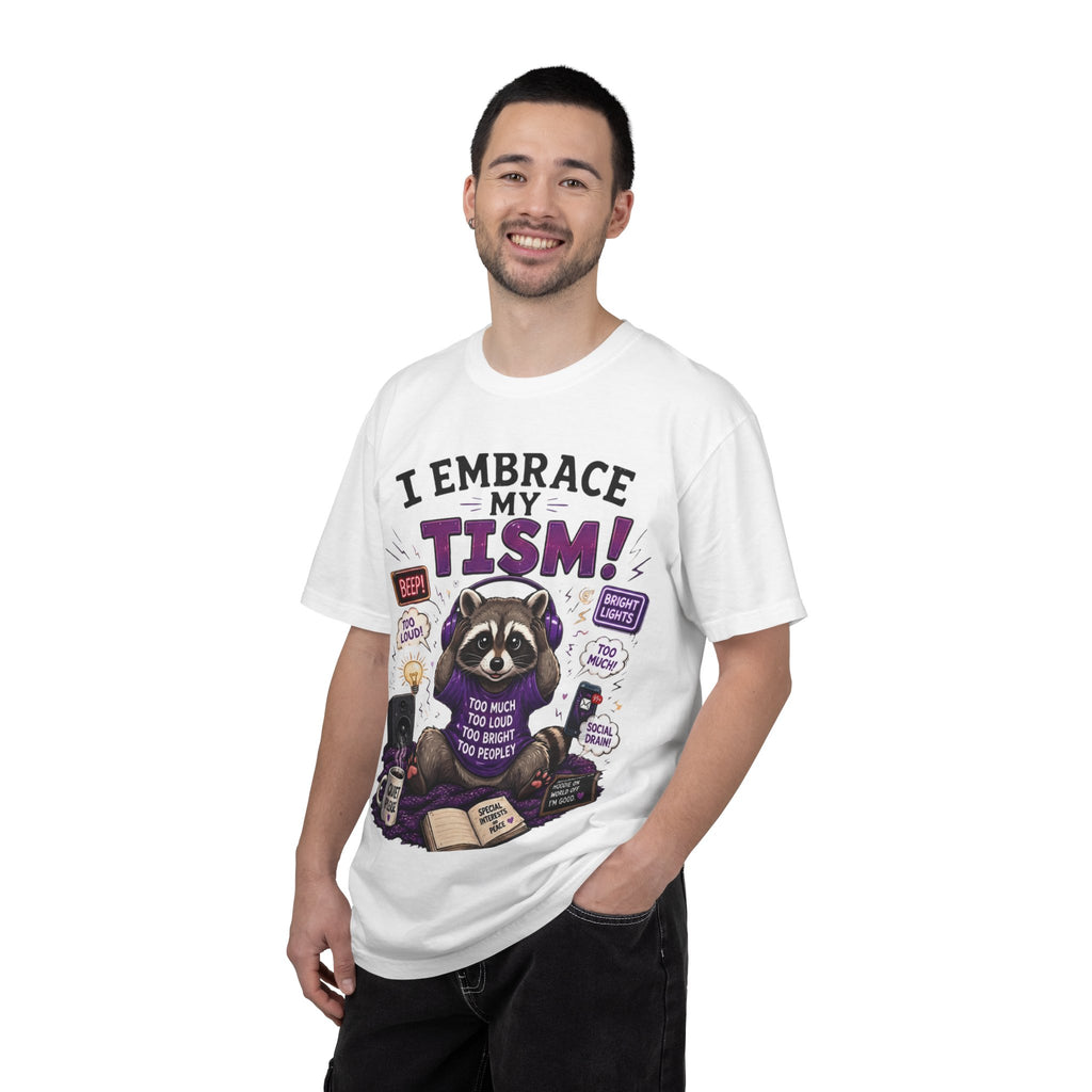 Autism Awareness T-Shirt I Embrace My Tism Raccoon Design