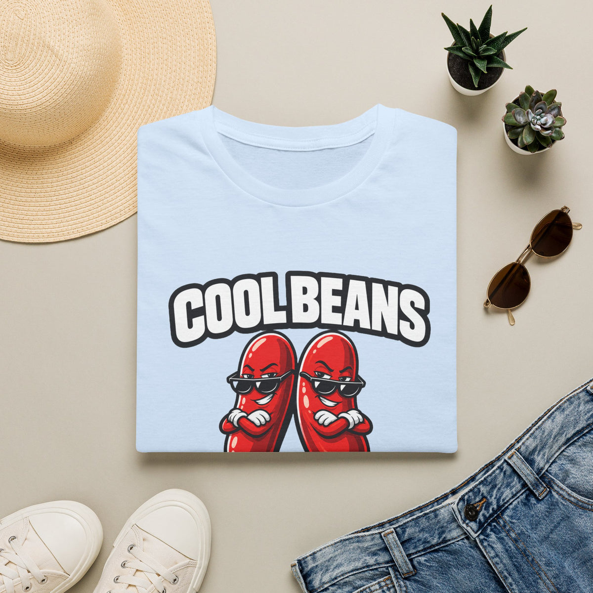 Cool Beans T‑Shirt — Retro Cartoon Funny Graphic Tee