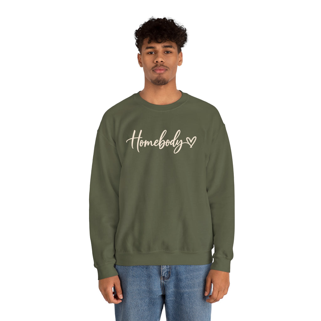 Homebody Crewneck Sweatshirt Cozy Homebody Pullover with Heart