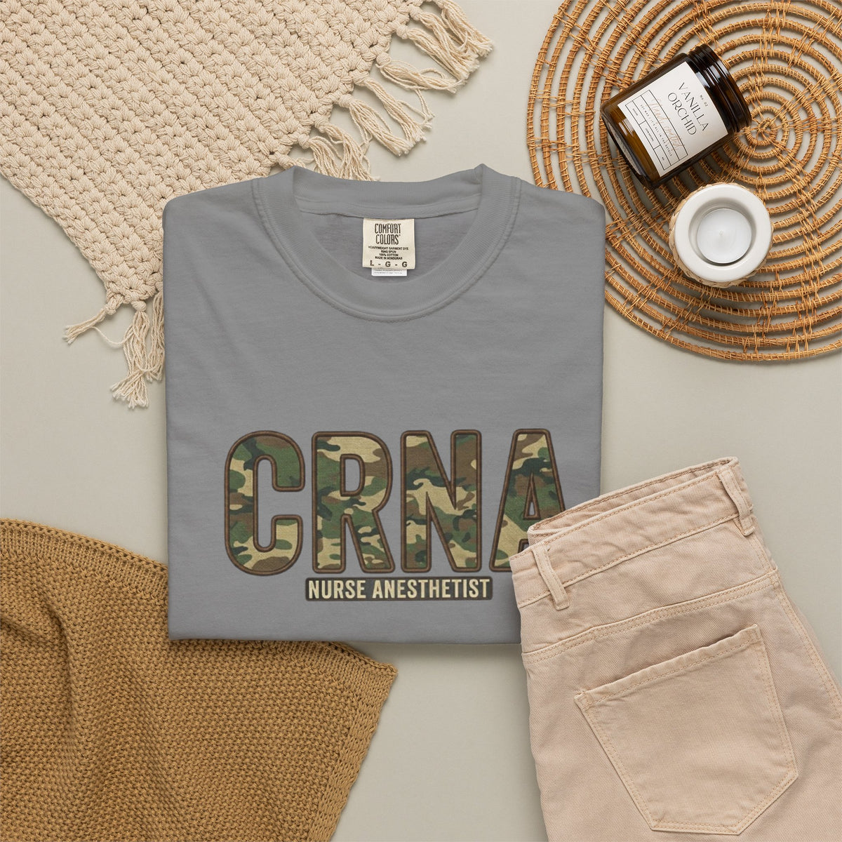 CRNA Camo T-Shirt — Nurse Anesthetist Military Style