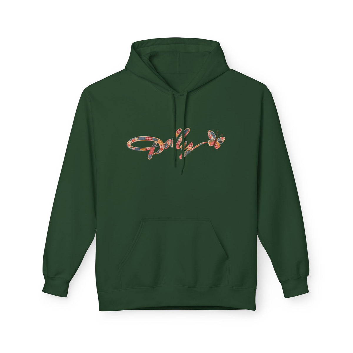 Dolly Patchwork Script Hoodie Womens Butterfly Signature Pullover
