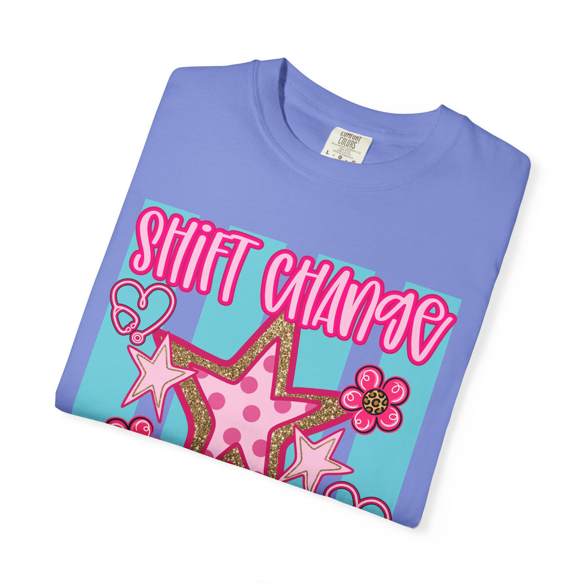 Shift Change Hallelujah T Shirt Cute Pink Star Nurse Worker Tee