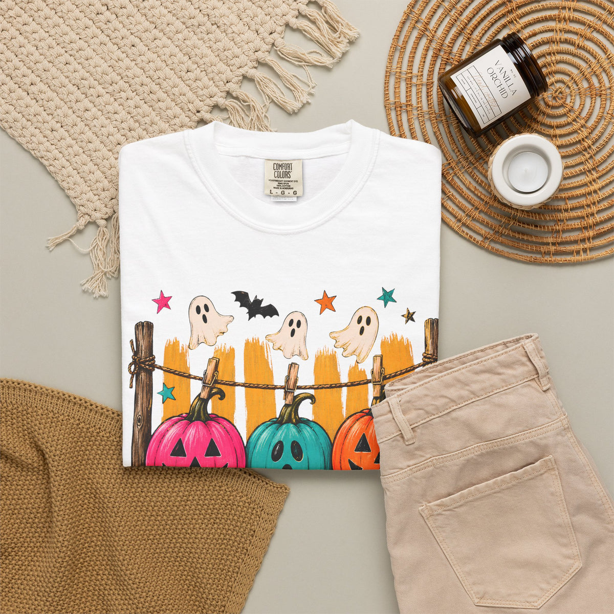 Halloween Pumpkins and Ghosts T Shirt Cute Jack O Lantern Halloween Tee