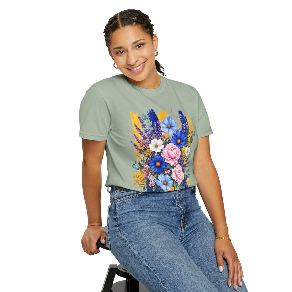 Floral Brushstroke Bouquet T Shirt