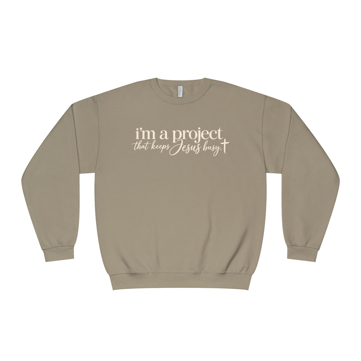 Im a Project That Keeps Jesus Busy Crewneck Sweatshirt