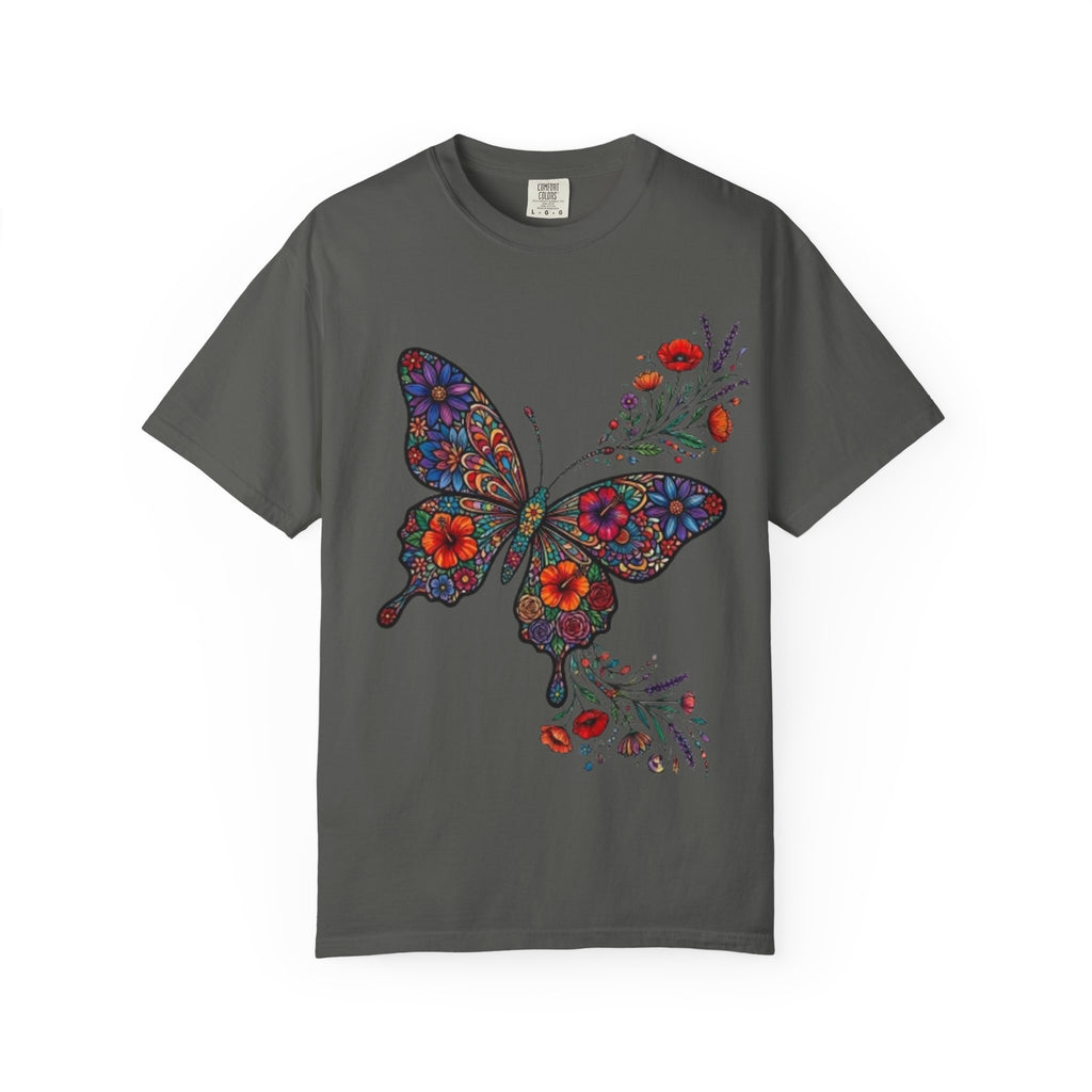 Floral Mosaic Butterfly T Shirt
