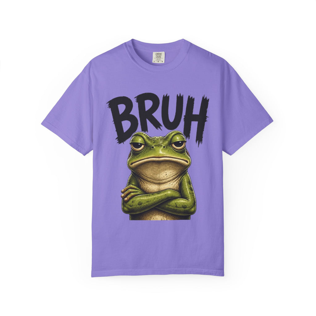 Bruh Frog T-Shirt Funny Grumpy Frog Graphic Tee