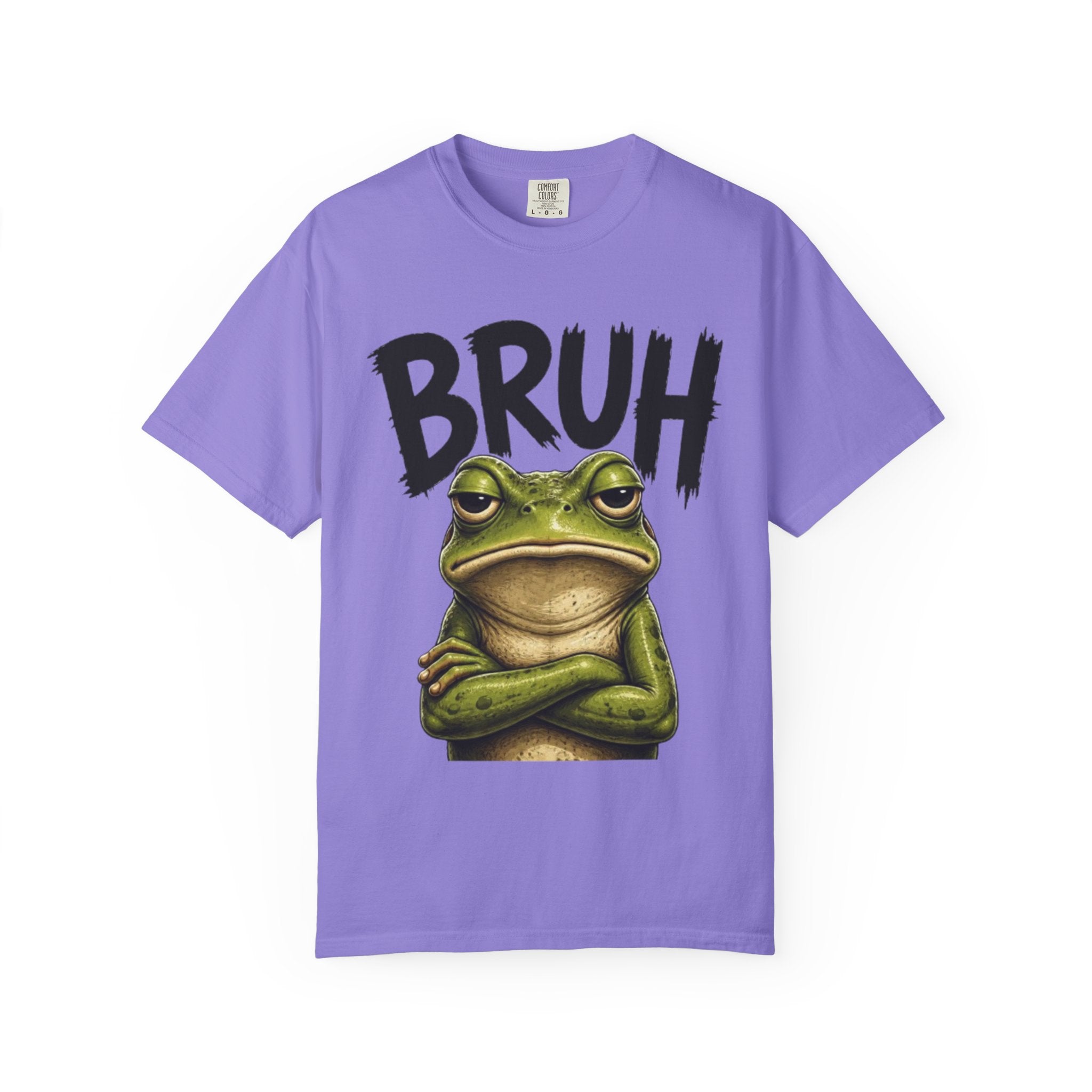 Bruh Frog T-Shirt Funny Grumpy Frog Graphic Tee