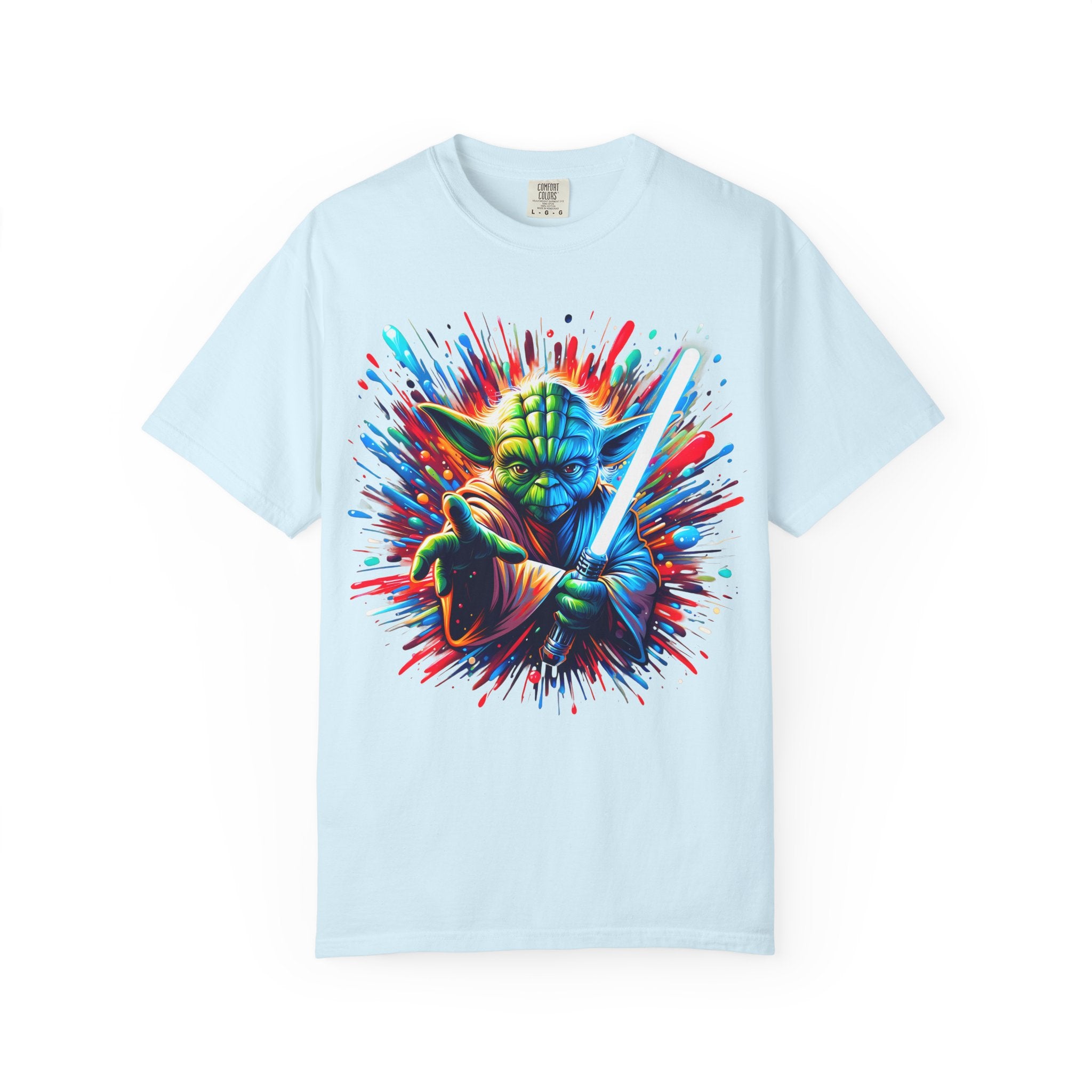 Galaxy Warrior T Shirt Color Splash Lightsaber Art