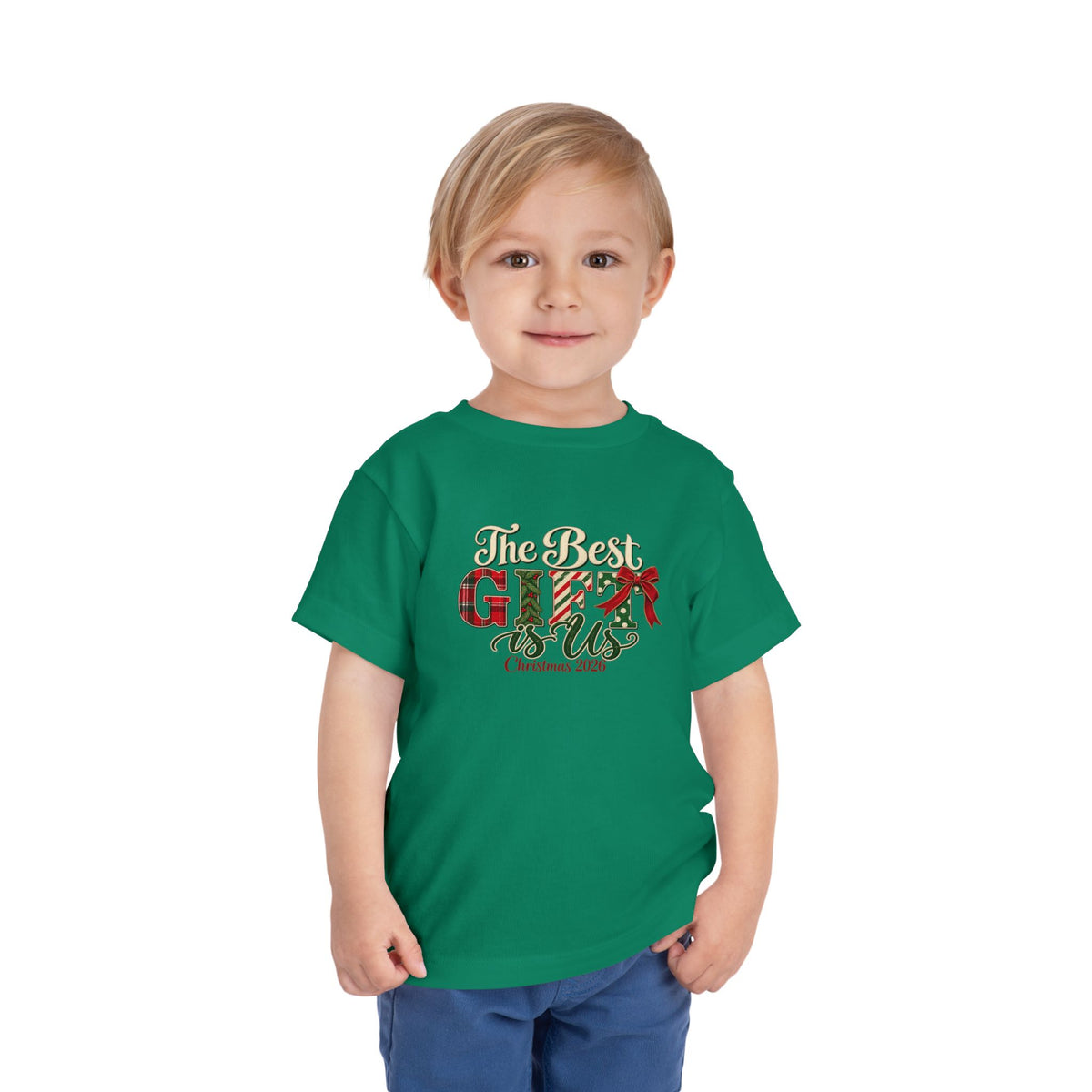 Matching Family Christmas Shirts 2026, Adult Youth Toddler Christmas Tees, The Best Gift Is Us, Vintage Holiday Family Photo Outfits