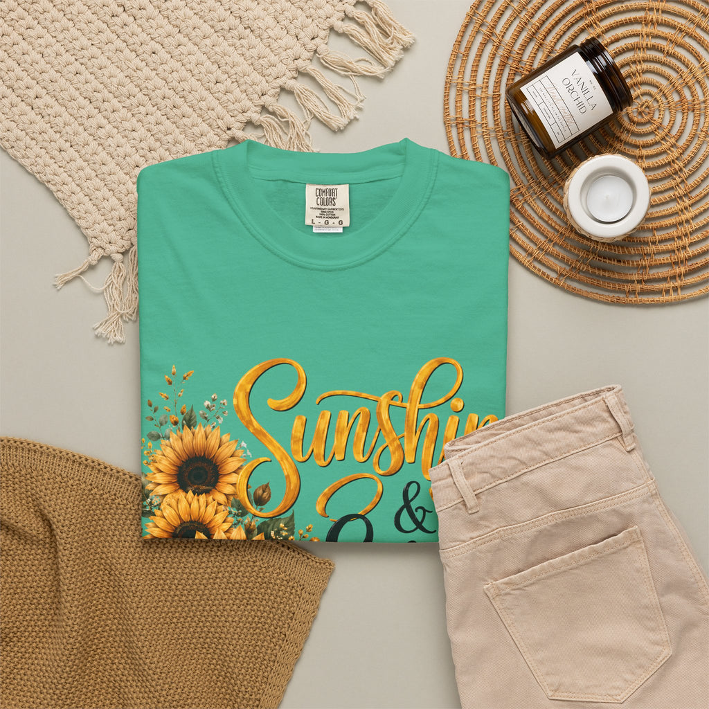 Sunshine and Scrubs Sunflower Nurse T Shirt