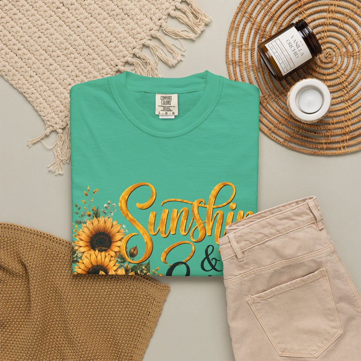 Sunshine and Scrubs Sunflower Nurse T Shirt