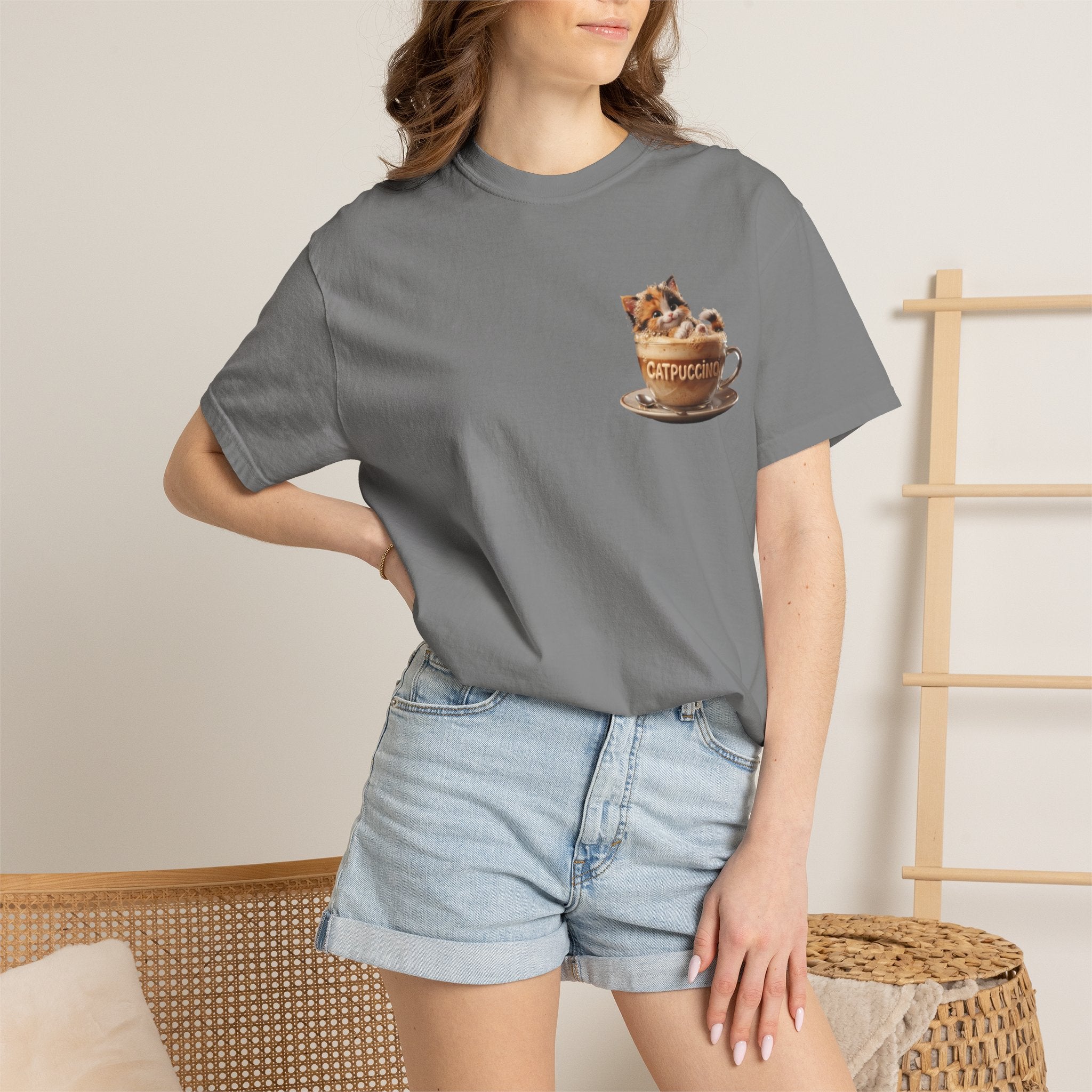 Cat in Cappuccino Cup T Shirt