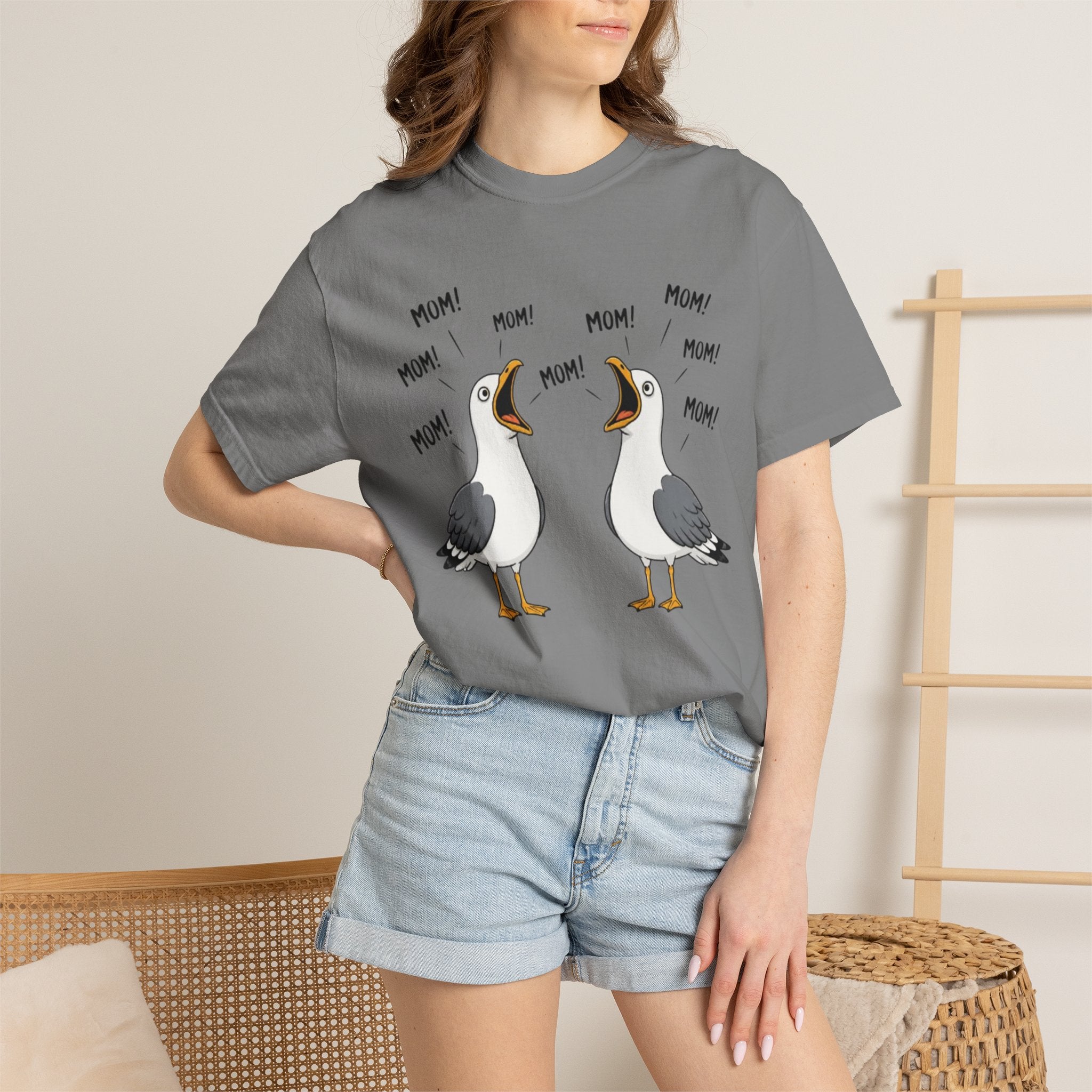 Seagull MOM MOM MOM Graphic T Shirt