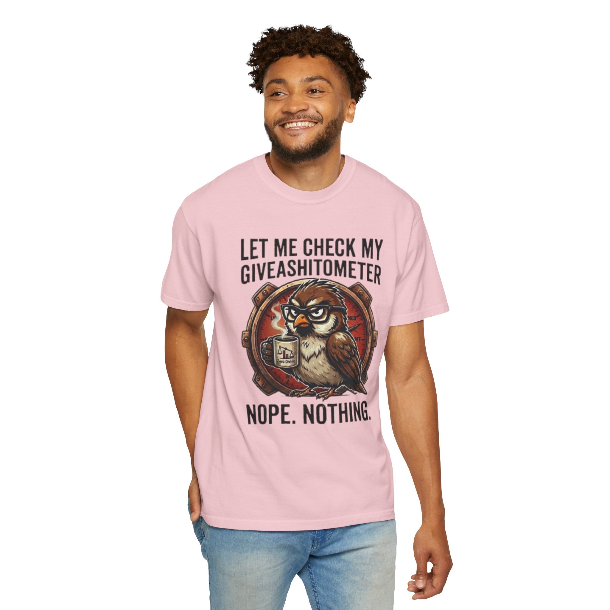 Let Me Check My Giveashitometer TShirt Funny Owl Graphic Tee
