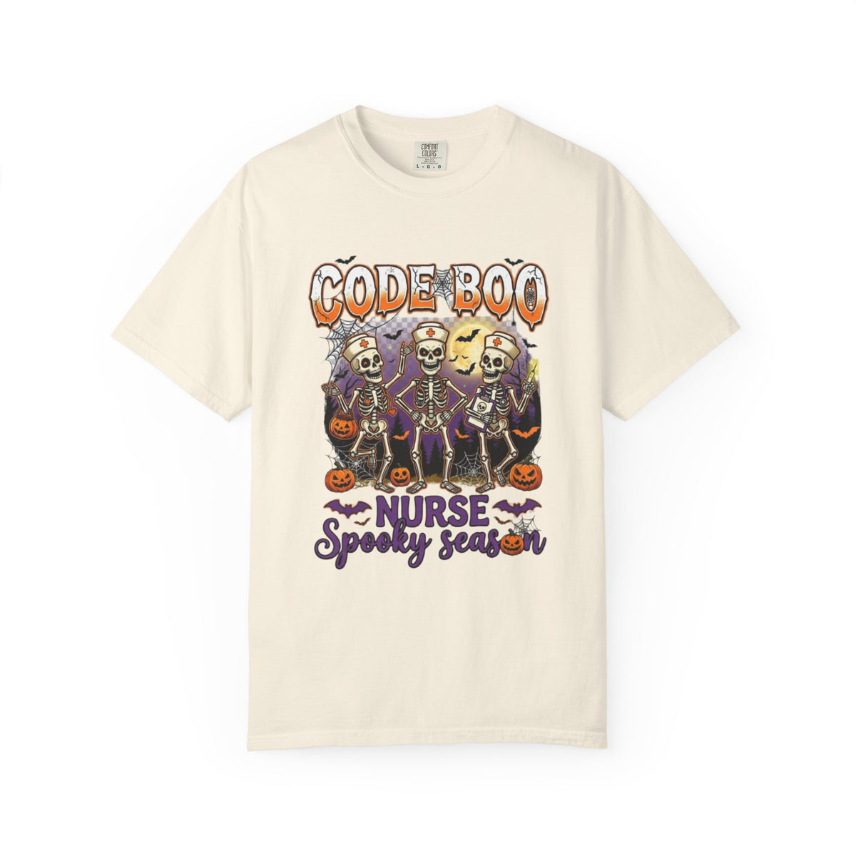 Nurse Code Boo Halloween T‑Shirt Spooky Season Skeletons