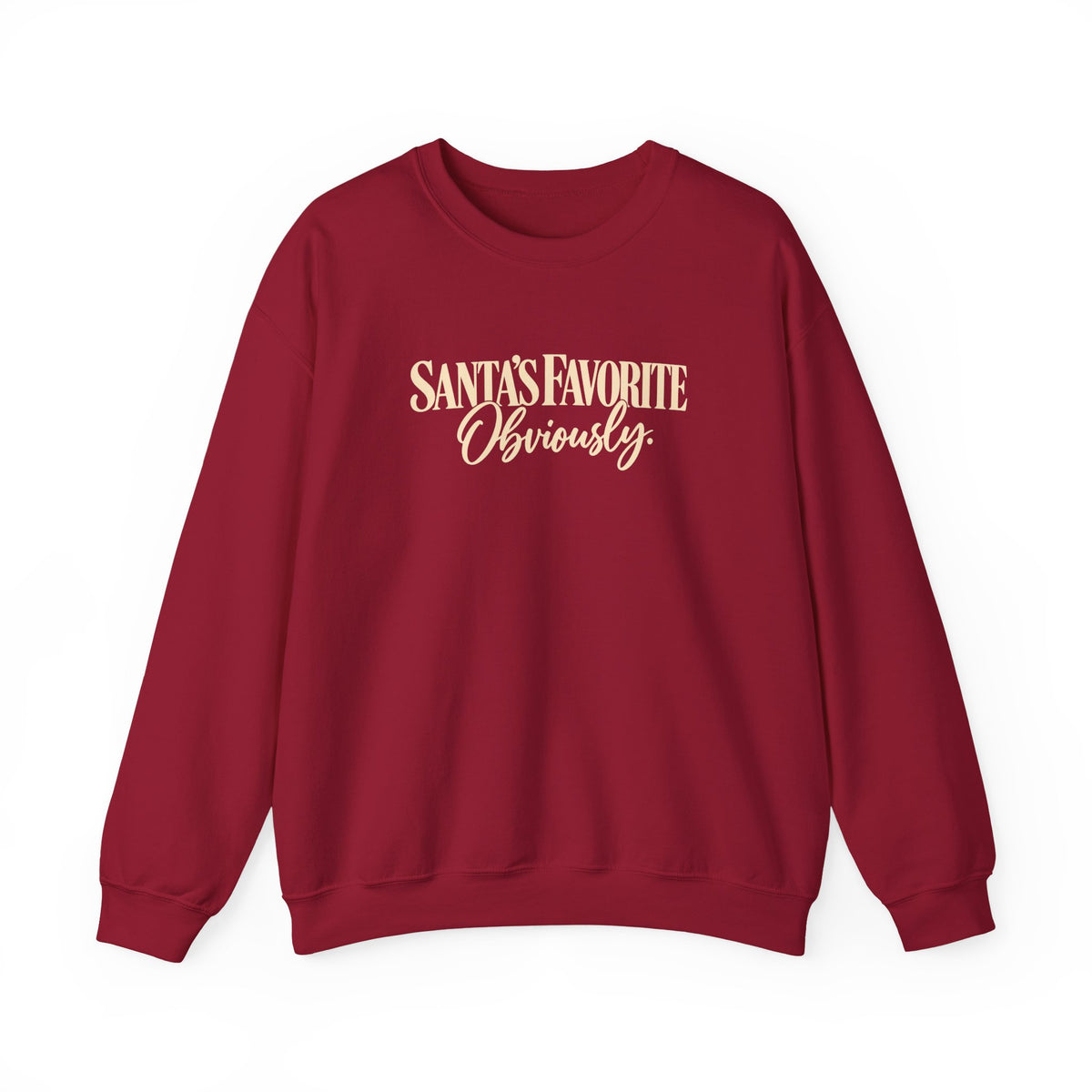 Santas Favorite Crewneck Sweatshirt Santas Favorite Obviously Holiday Sweater