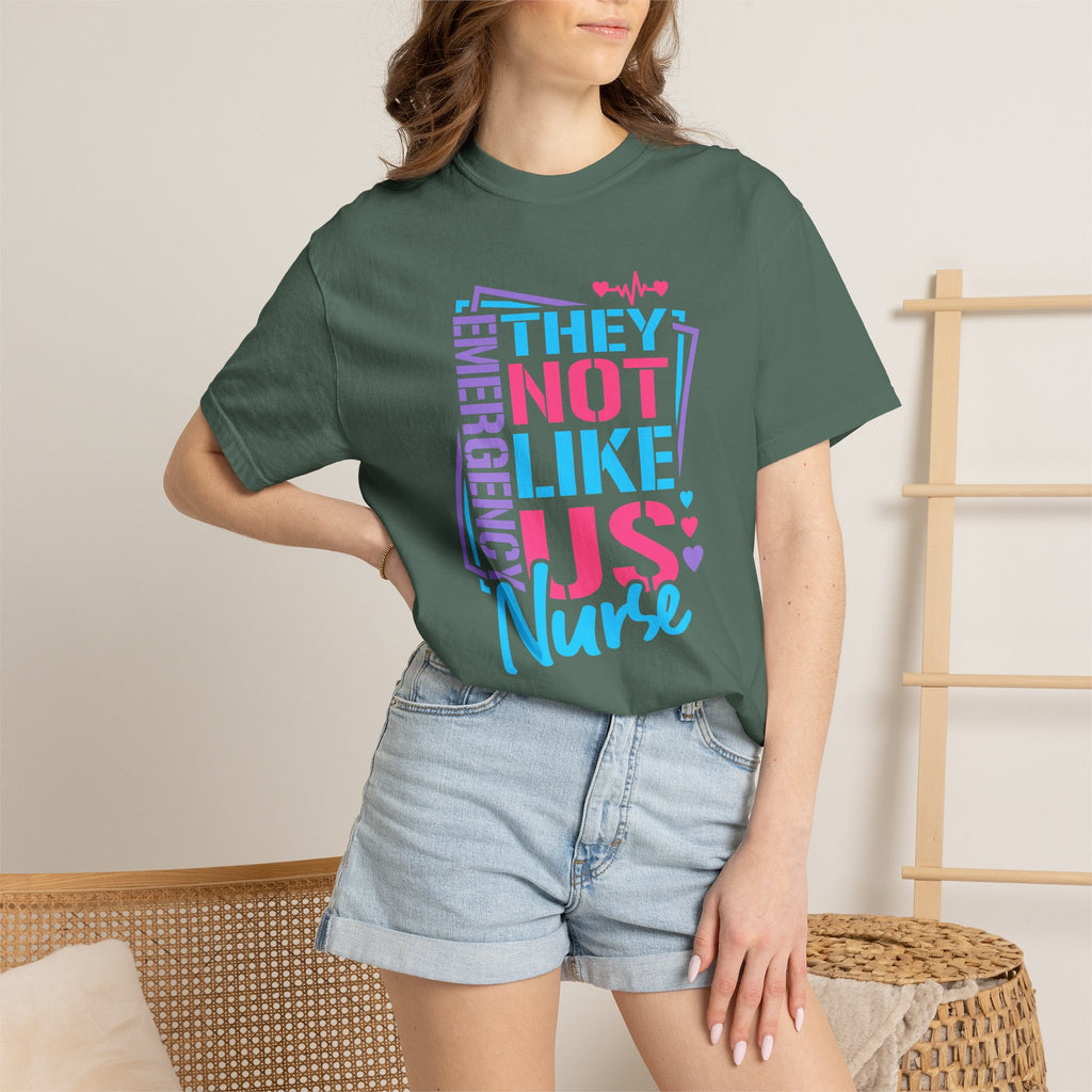 Emergency Nurse Shirt, They Not Like Us Nurse Tee, Funny ER Nurse Gift, Emergency Room Nurse T-Shirt, Healthcare Worker Gift