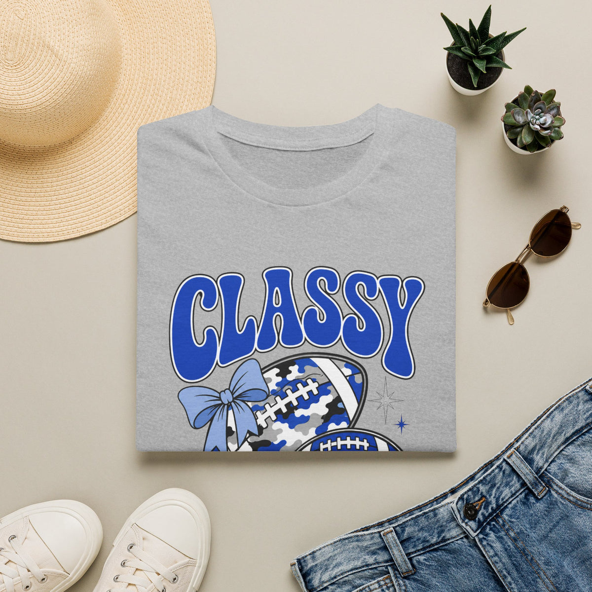Classy Until Kickoff Football T Shirt