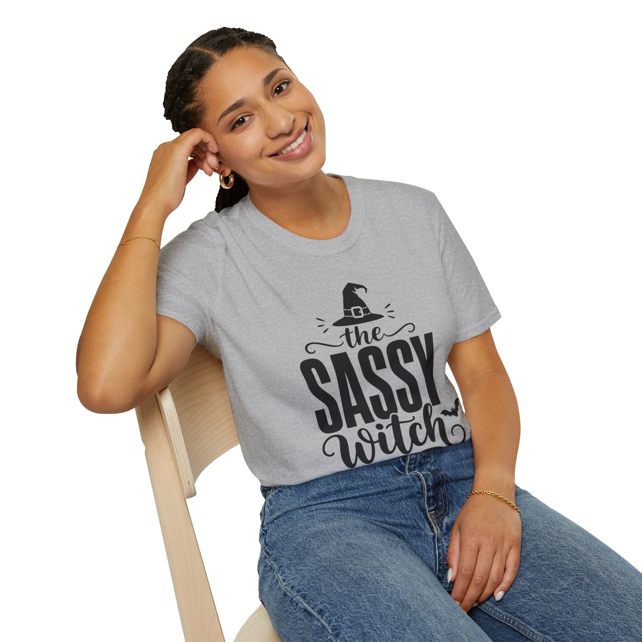 Sassy Witch T Shirt Halloween Graphic Tee with Witch Hat