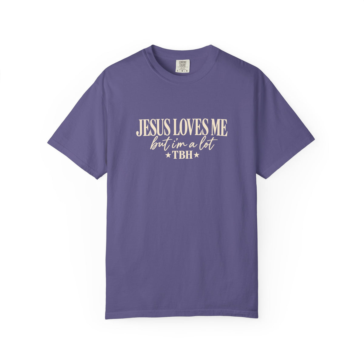 Christian Graphic T Shirt Jesus Loves Me but Im a Lit TBH