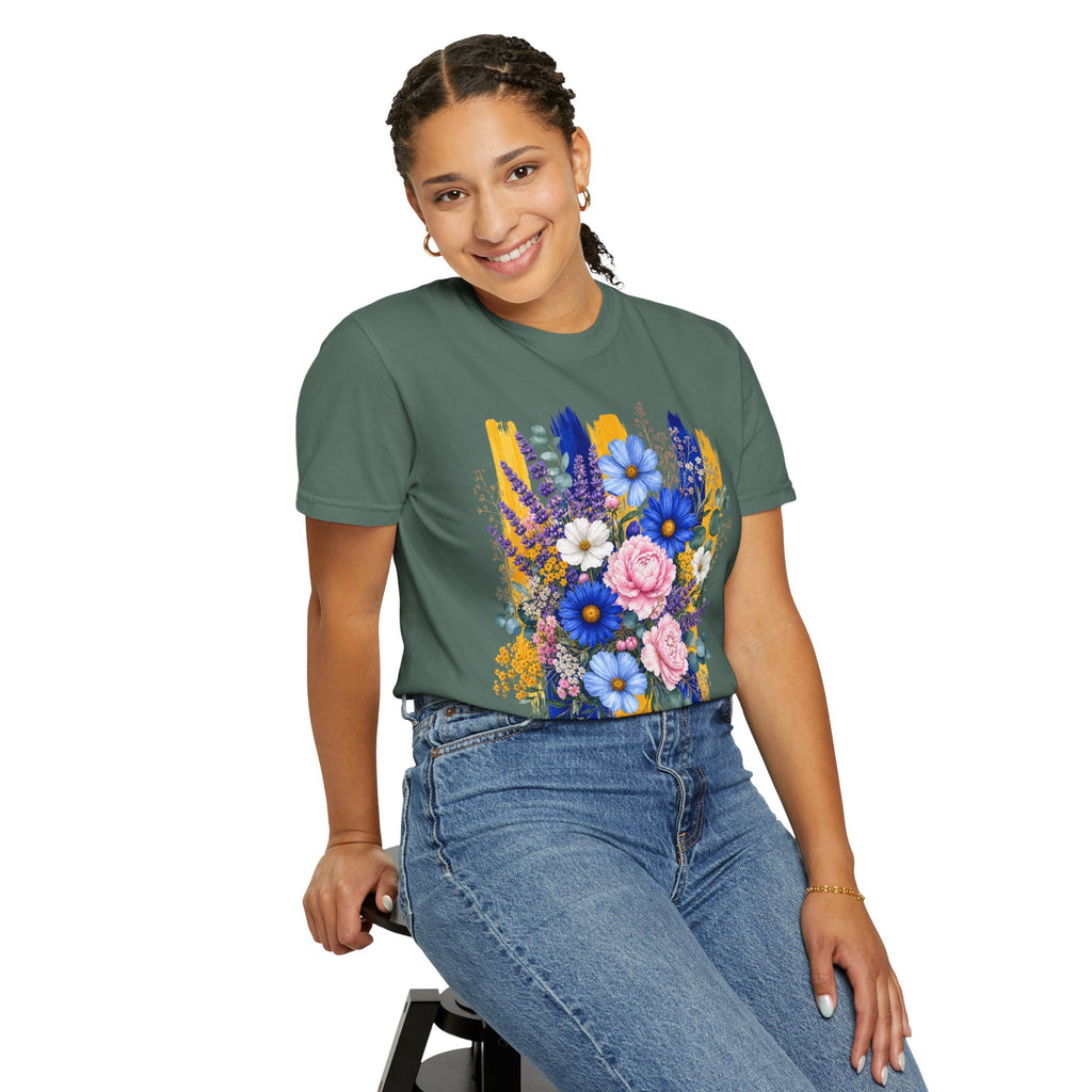 Floral Brushstroke Bouquet T Shirt