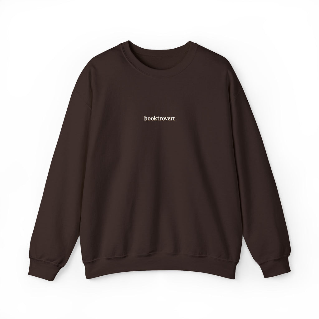 Booktrovert Embroidered Sweatshirt, Minimalist Book Lover Crewneck, Reader Gift, Bookish Clothing, Cozy Introvert Sweatshirt