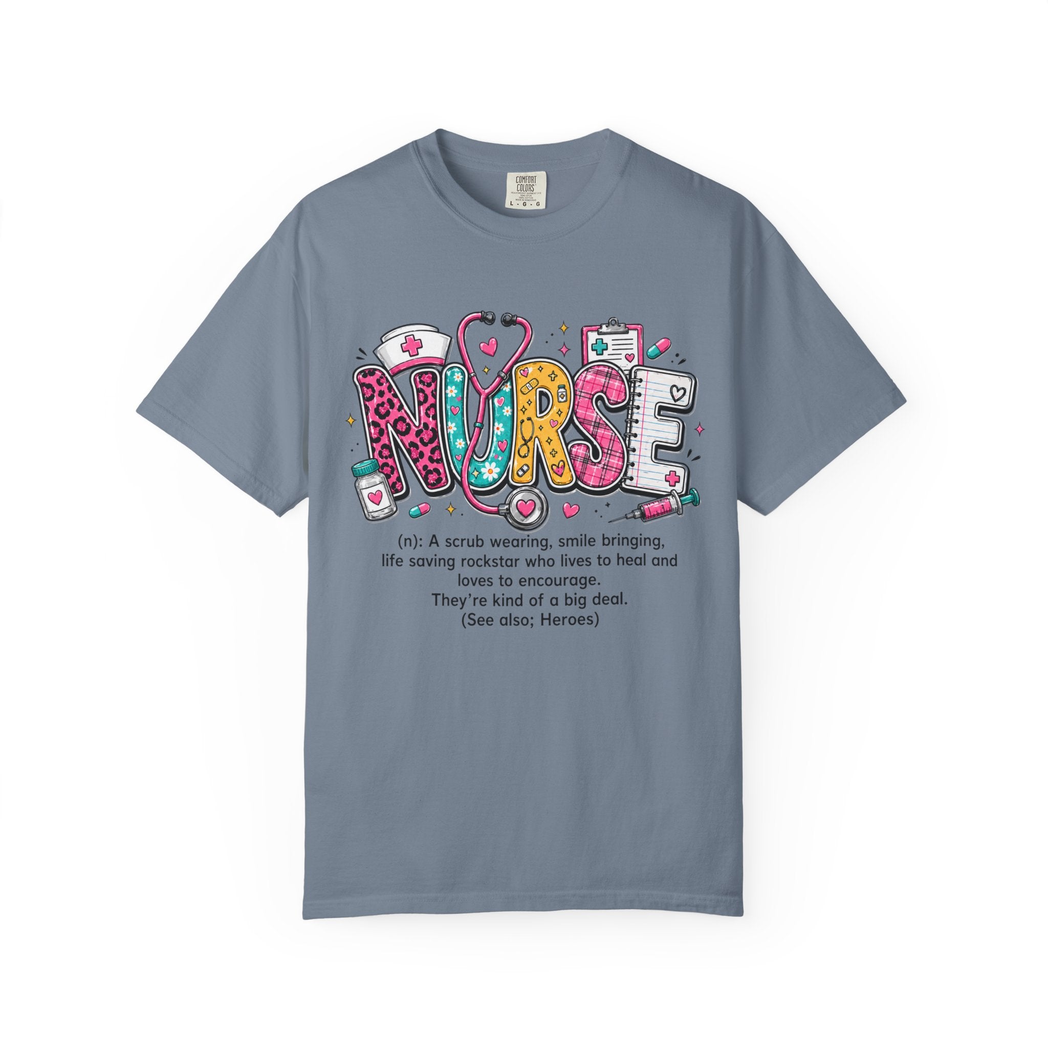 Nurse Definition T Shirt Colorful Medical Humor Tee for Nurses