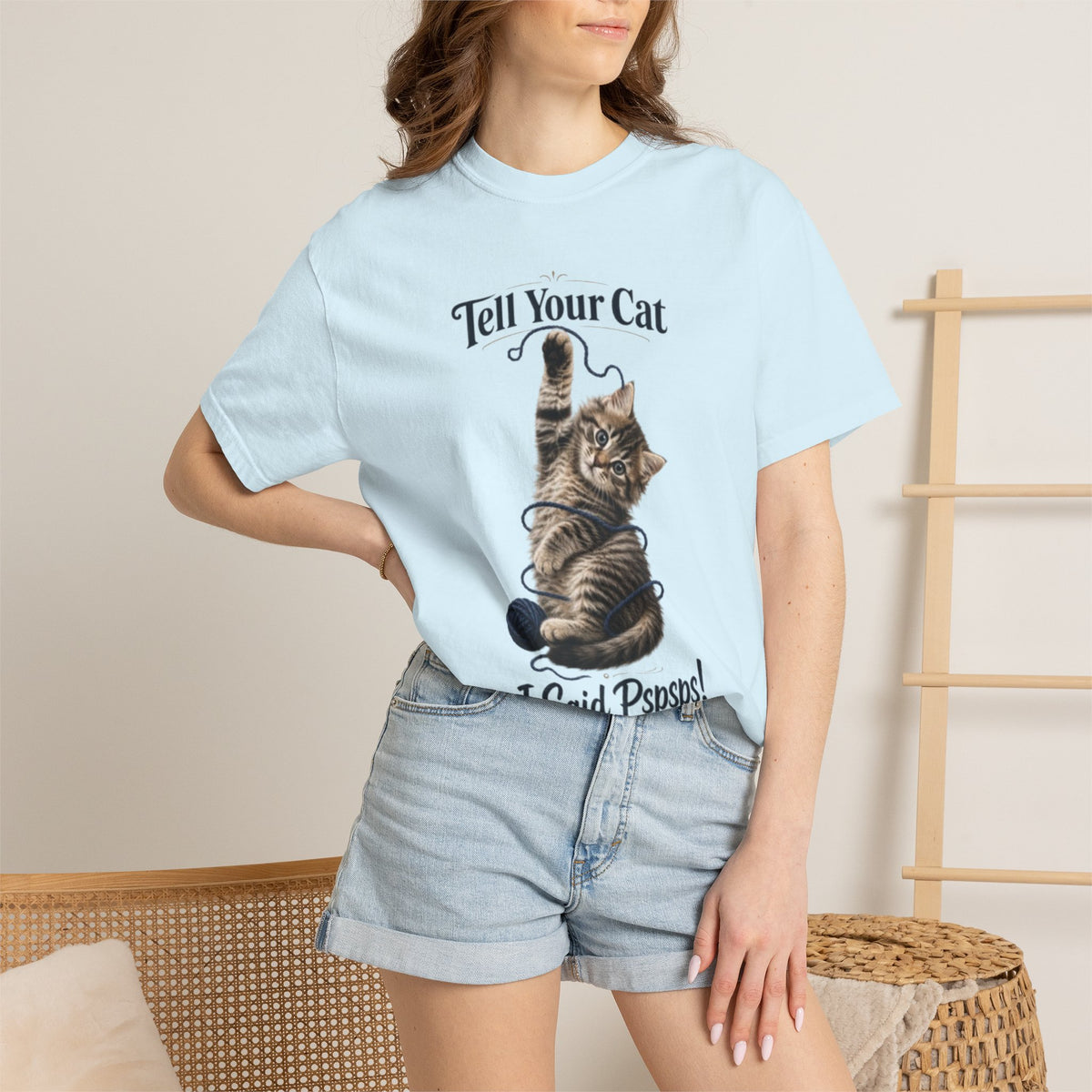 Tell Your Cat I Said Pspsps T Shirt Cute Funny Cat Graphic Tee