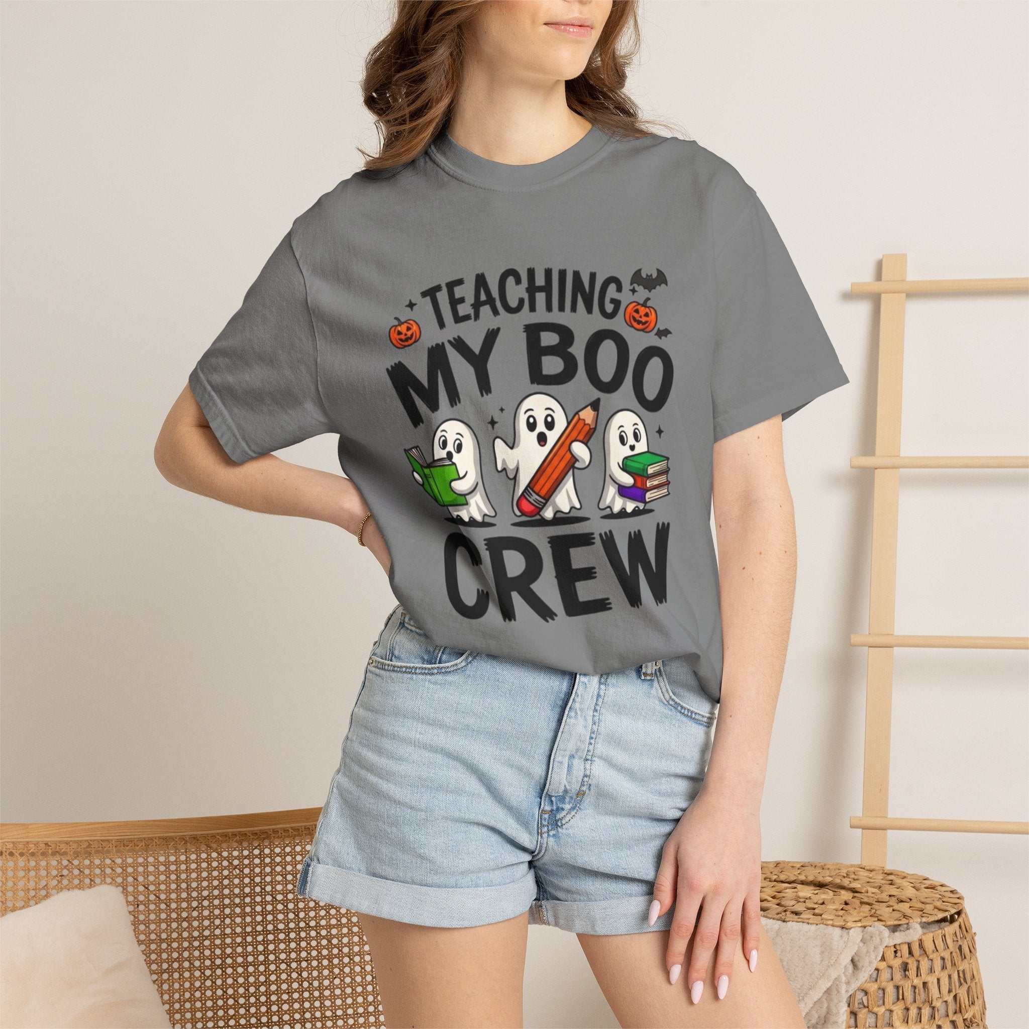 Teaching My Boo Crew T-Shirt Cute Halloween Teacher Tee