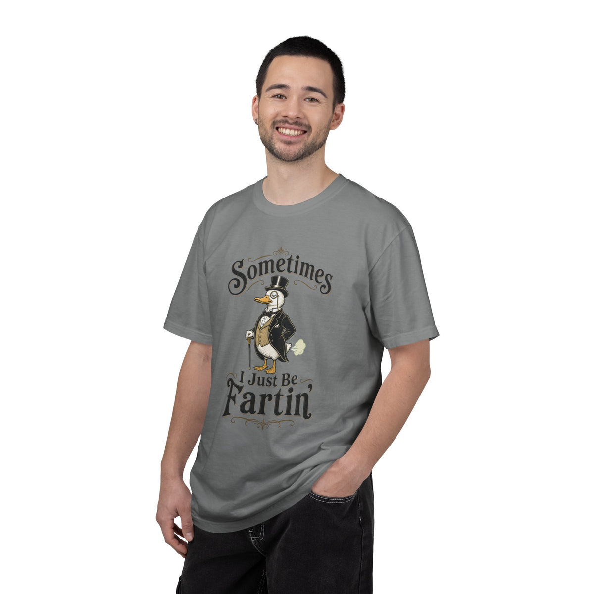 Sometimes I Just Be Fartin Tee Shirt Humorous Vintage Duck Graphic Tee