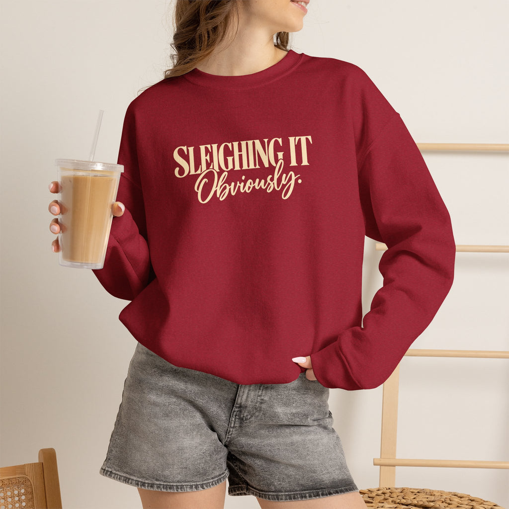 Sleighing It Obviously Crewneck Sweatshirt